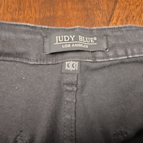 JUDY BLUE LOS ANGLES BLACK JOGGERS DENIM JEANS - Picture 6 of 6